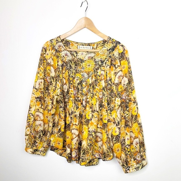 Free people Cool Meadow boho floral, printed peasant blouse - Picture 12 of 14